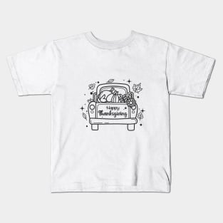 Thanksgiving Truck Kids T-Shirt